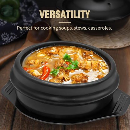 HeatResistant Ceramic Bibimbap Bowl for Outdoor Cooking