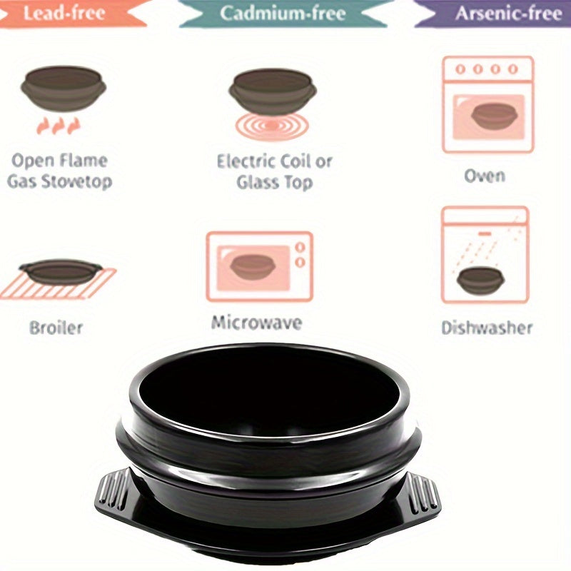 HeatResistant Ceramic Bibimbap Bowl for Outdoor Cooking