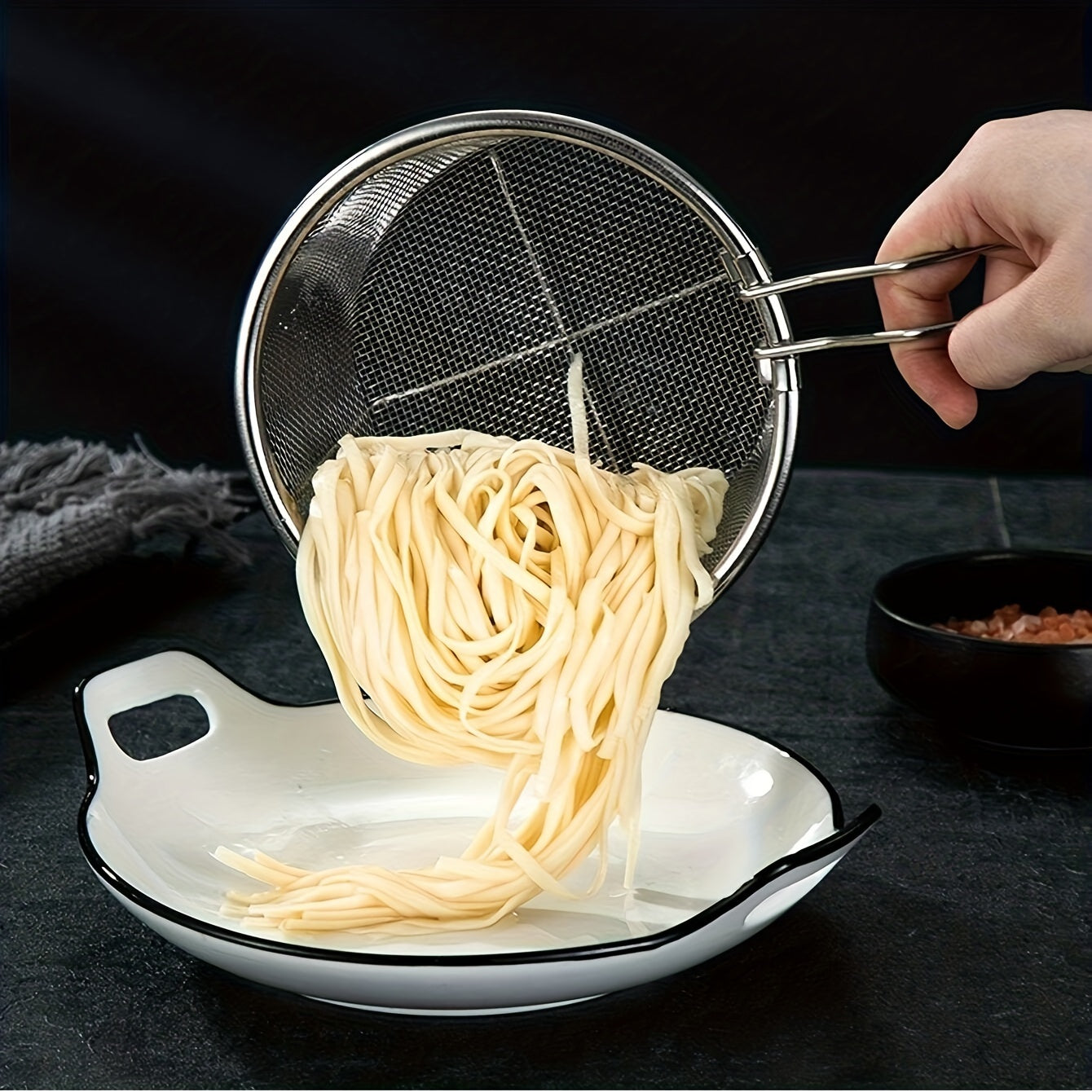 Multifunctional Foldable Stainless Steel Colander for Kitchen Use