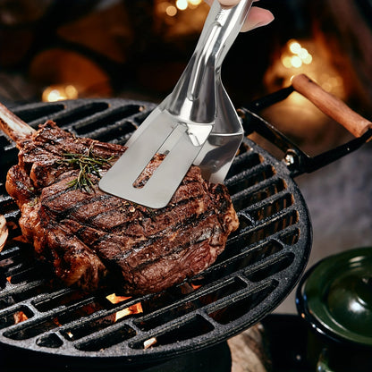 MultiFunctional Stainless Steel Steak Clips and Spatula