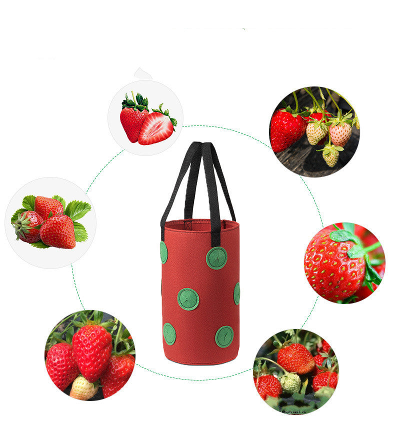 Strawberry Grow Bag Nonwoven Fabric Vertical Jardin Garden