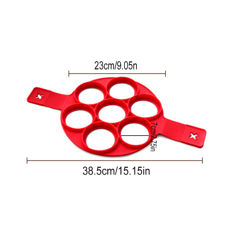 HeartShaped Nonstick Silicone Pancake  Egg Maker  Red