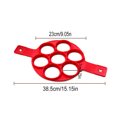 HeartShaped Nonstick Silicone Pancake  Egg Maker  Red