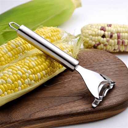 Ergonomic Stainless Steel Corn Peeler EasyGrip Dishwasher Safe