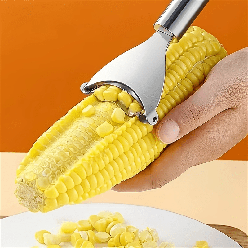 Ergonomic Stainless Steel Corn Peeler EasyGrip Dishwasher Safe