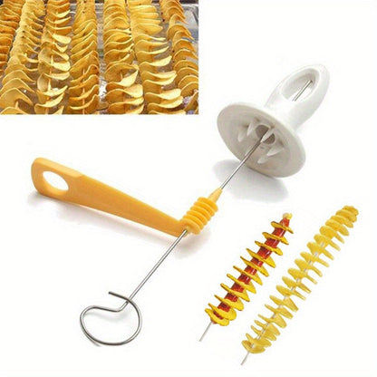 6Piece Stainless Steel Spiral Potato Slicer Set