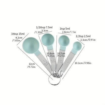 8Piece Multifunctional Measuring Cup  Spoon Set with Stainless Handles