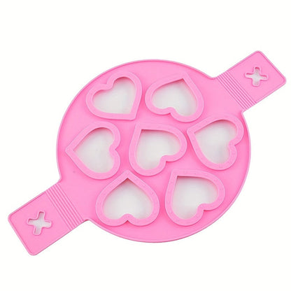 HeartShaped Nonstick Silicone Pancake  Egg Maker  Red