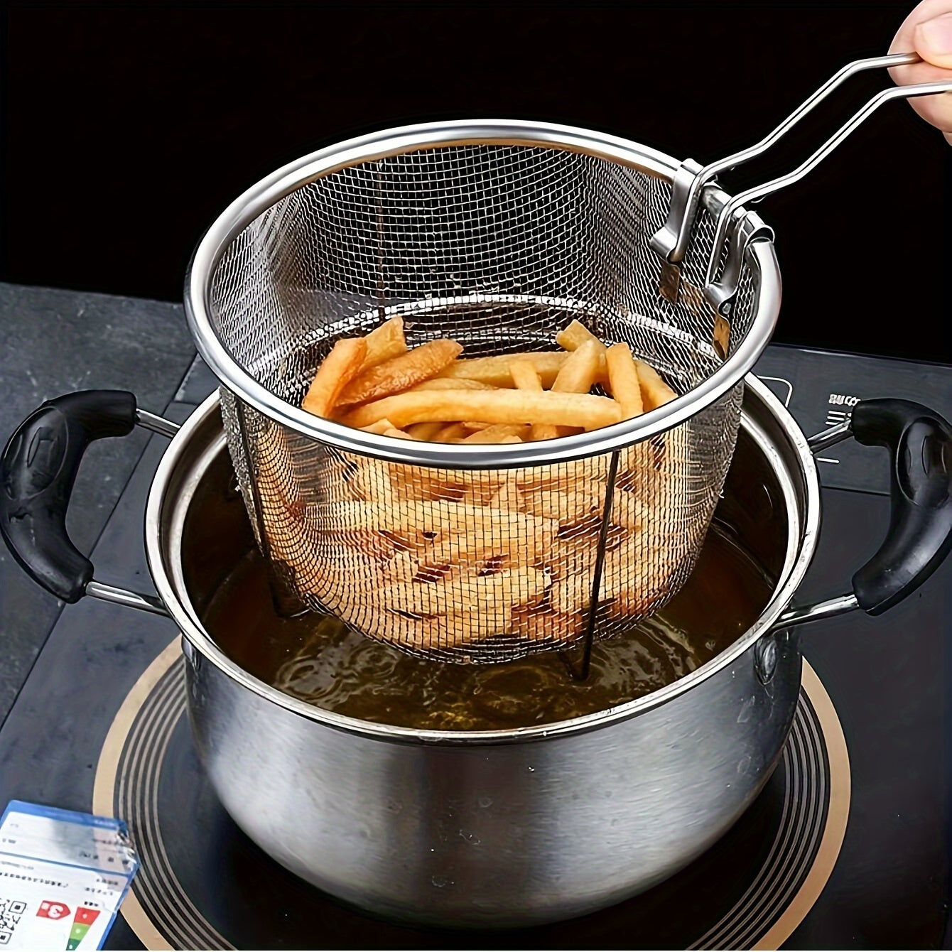 Multifunctional Foldable Stainless Steel Colander for Kitchen Use