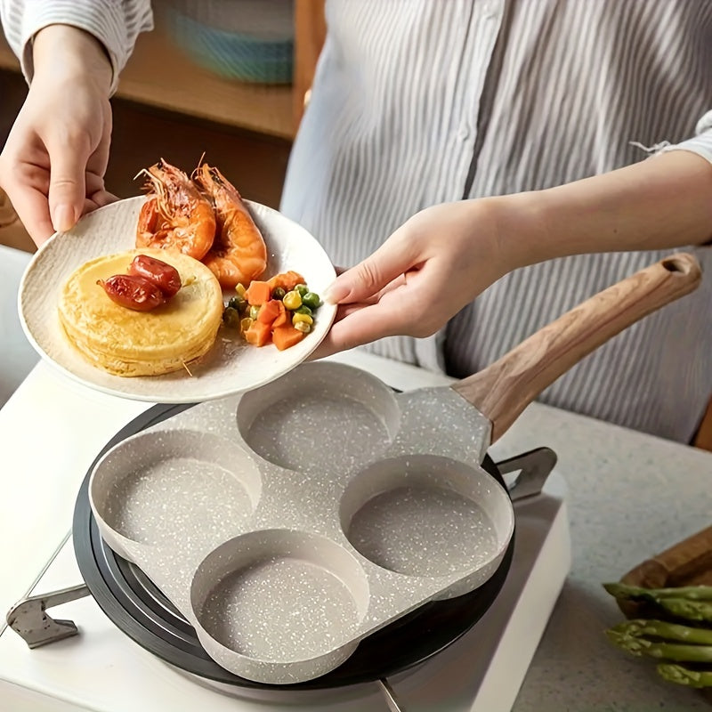 Premium 4Hole NonStick Frying Pan for Breakfast