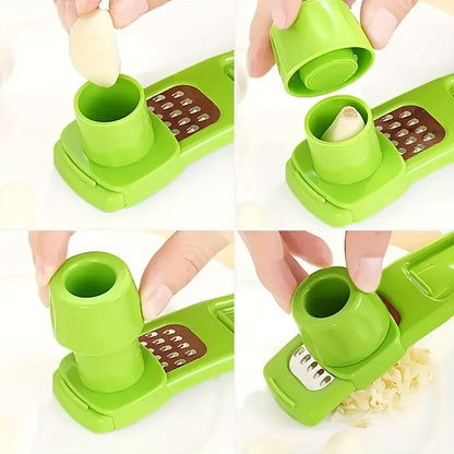 Compact MultiFunction Garlic Grinder  Press  Quick Durable Kitchen