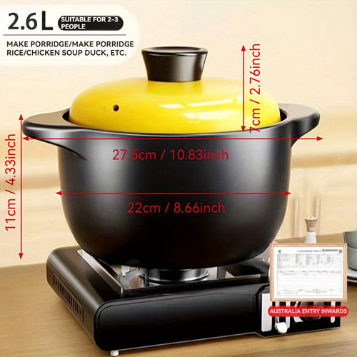 Versatile Ceramic Cooking Pot with Lid  Dishwasher Safe