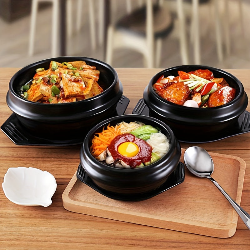 HeatResistant Ceramic Bibimbap Bowl for Outdoor Cooking