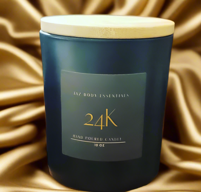 24K lux candle 10 oz