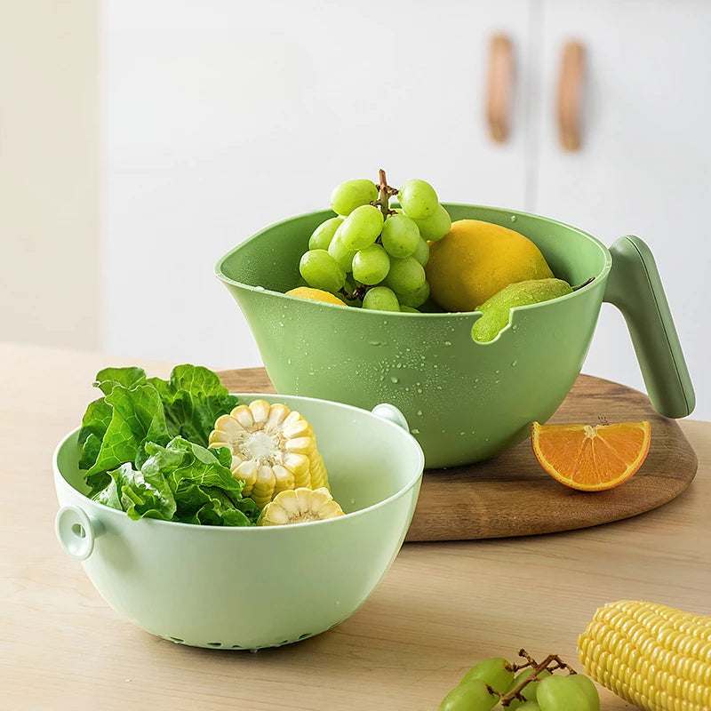 Household Multifunctional Double-layered Vegetable Sink Drain Basket