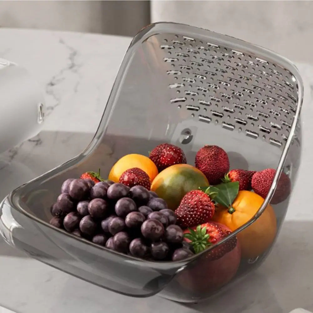 Transparent Fruit Vegetables Draining Bowl Thickened Food-grade