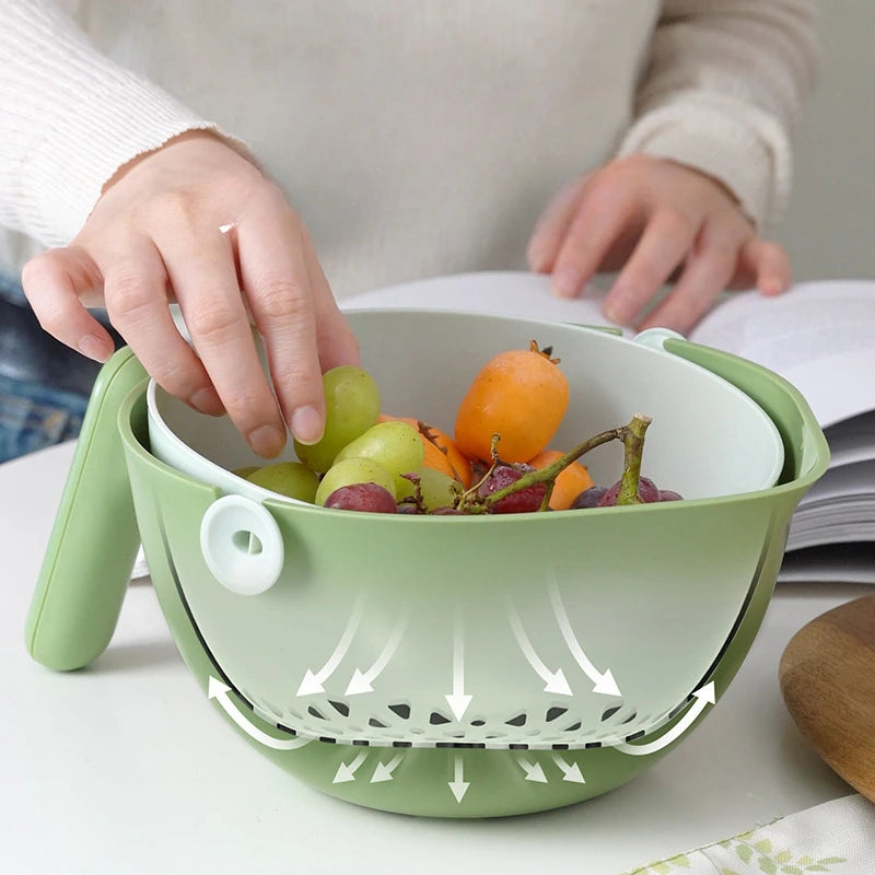 Household Multifunctional Double-layered Vegetable Sink Drain Basket