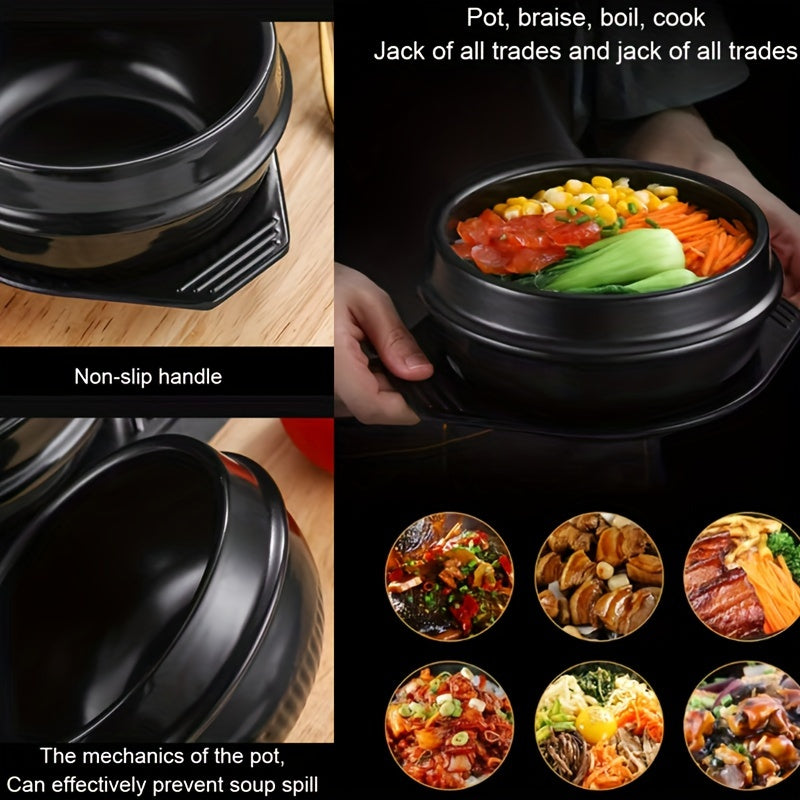 HeatResistant Ceramic Bibimbap Bowl for Outdoor Cooking