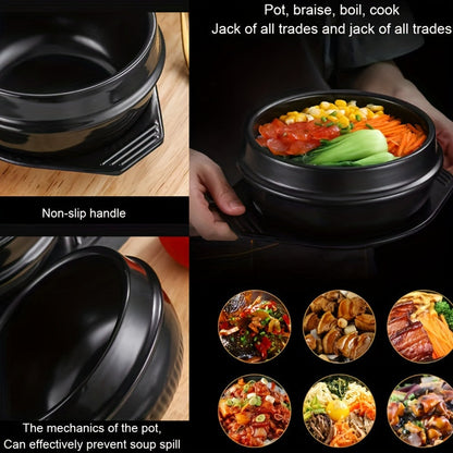 HeatResistant Ceramic Bibimbap Bowl for Outdoor Cooking