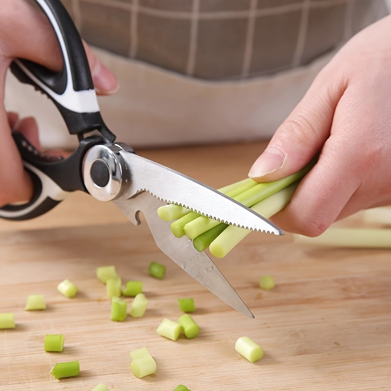 Multifunctional Stainless Steel Kitchen Scissors with Nut  Bottle