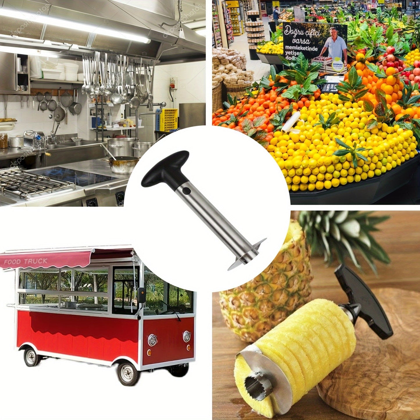 Premium Stainless Steel Pineapple Slicer for Commercial Kitchens