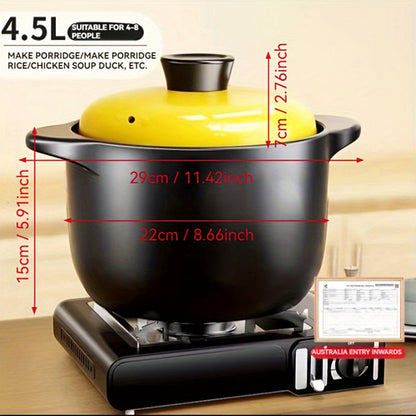 Versatile Ceramic Cooking Pot with Lid  Dishwasher Safe