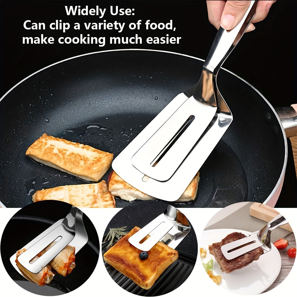 MultiFunctional Stainless Steel Steak Clips and Spatula